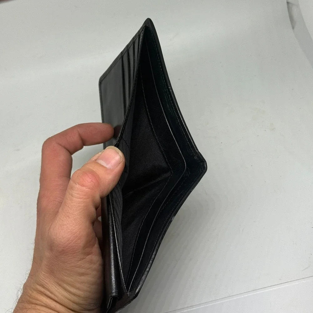 Black Python‎ Snakeskin Bi Fold Wallet with Coin Pouch Never Worn
